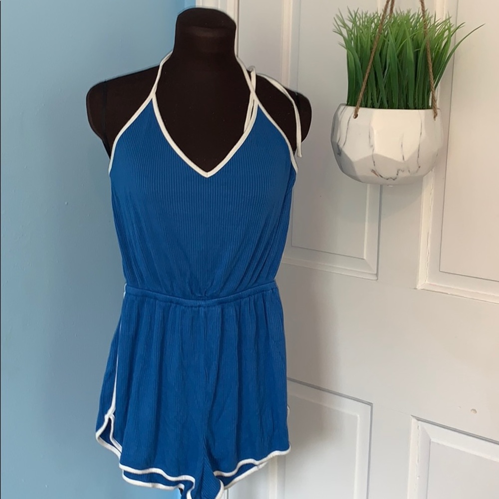 Forever 21 Blue White Romper